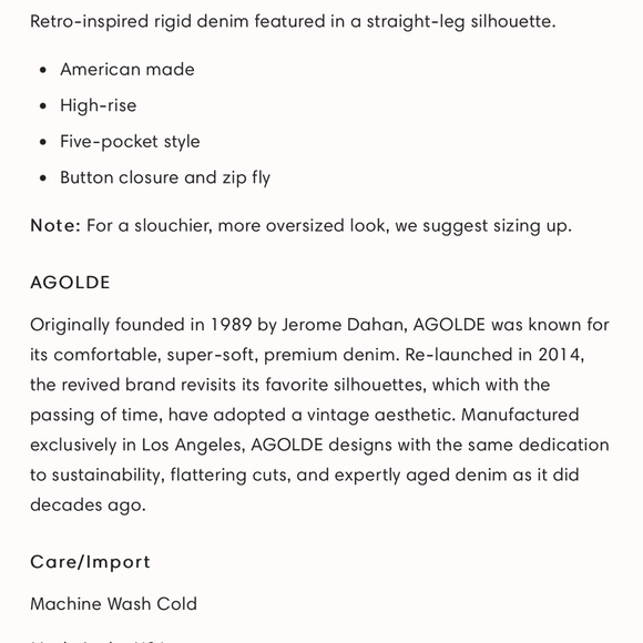 AGOLDE 90’s Jeans size 28 - Picture 4 of 15